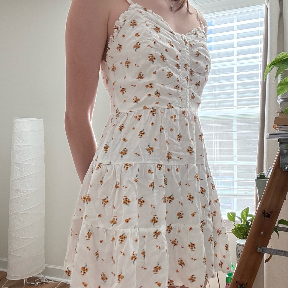 Aeropostale White Floral Mini Dress